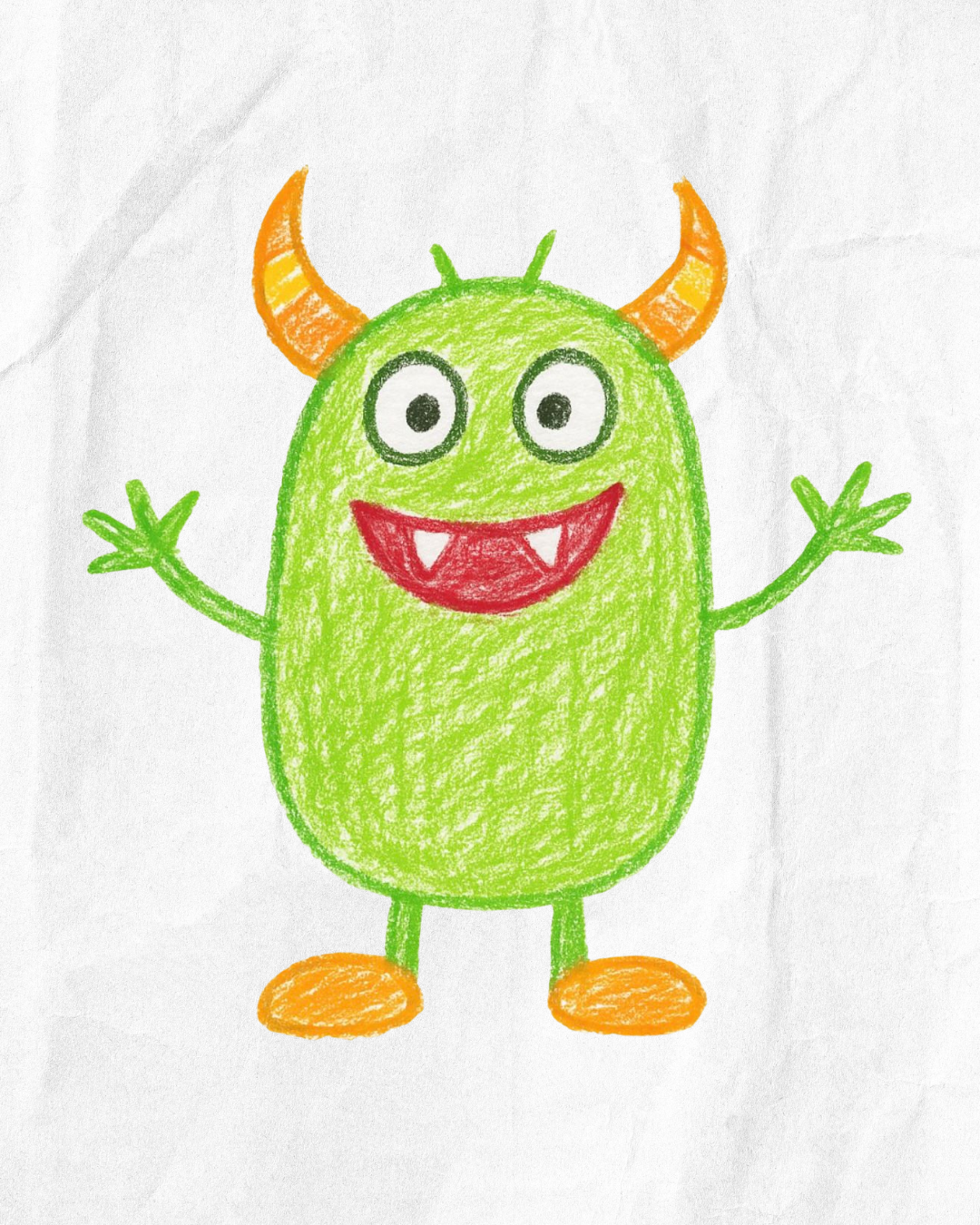 Child's crayon drawing